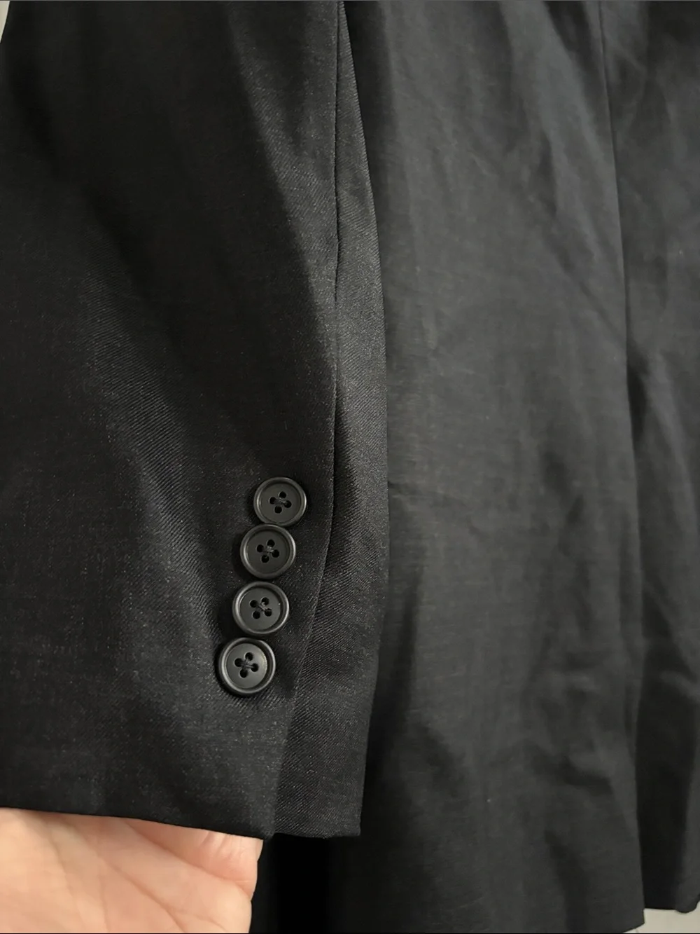 Men's Classic Black Two-Button Suit Blazer